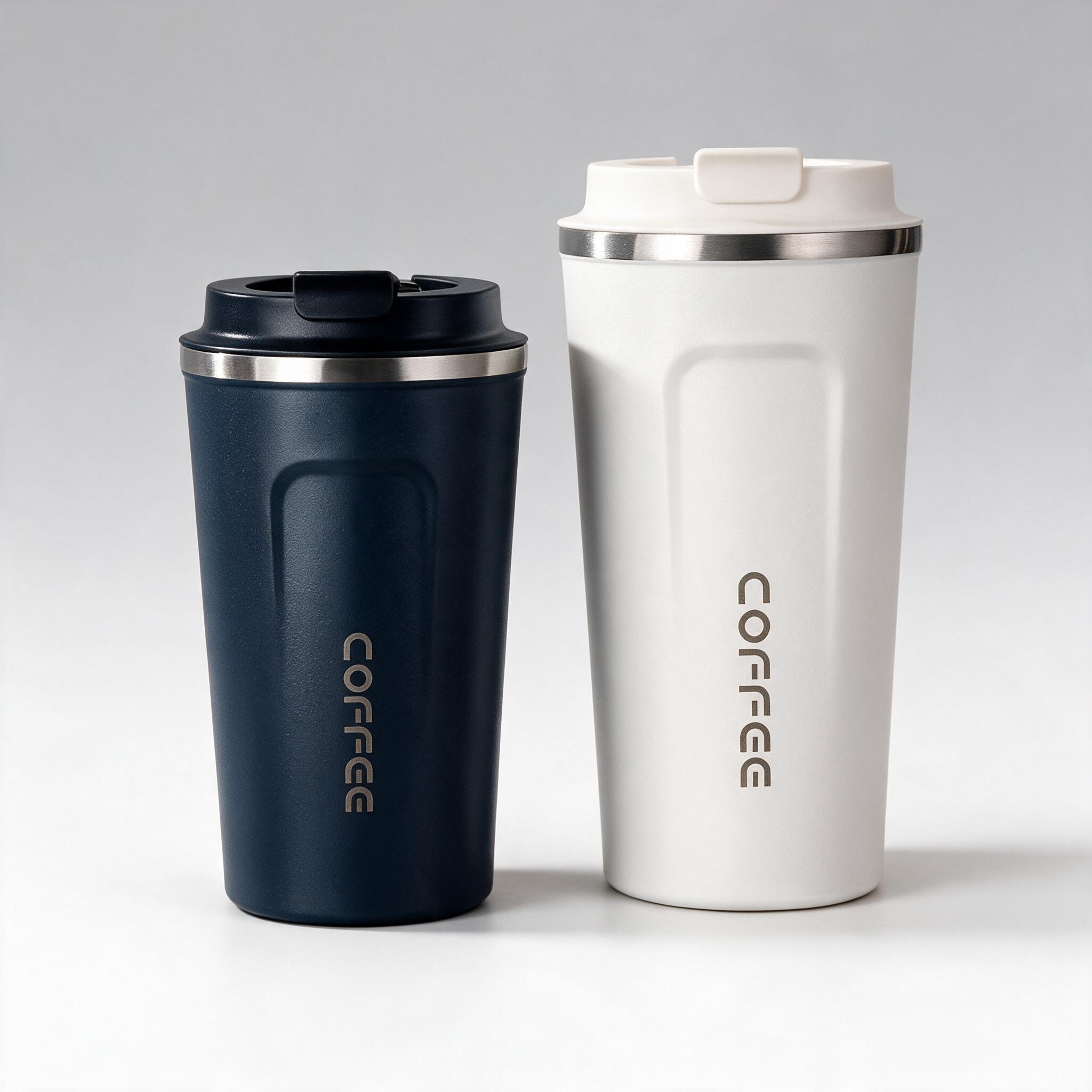 Coffee Travel Mug with Flip Lid 2-Color 2-Size