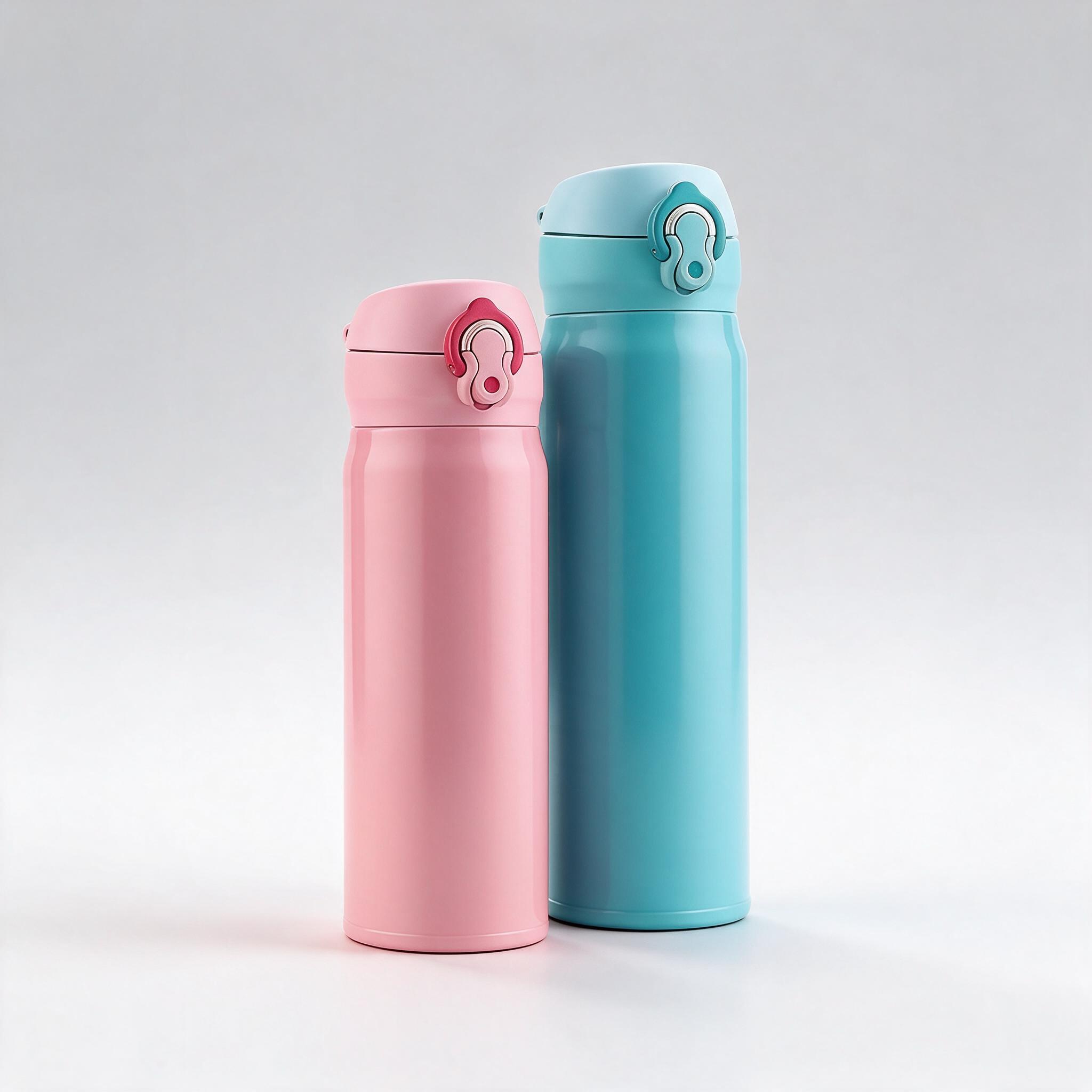 Sport Bottle with Push-Button Lid 2-Color 2-Size (MY-SB)