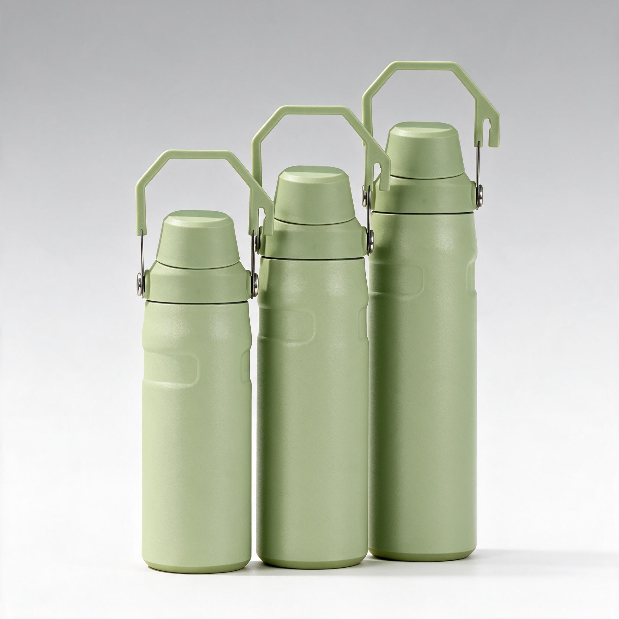 Insulated Water Bottle with Folding Handle 3-Size