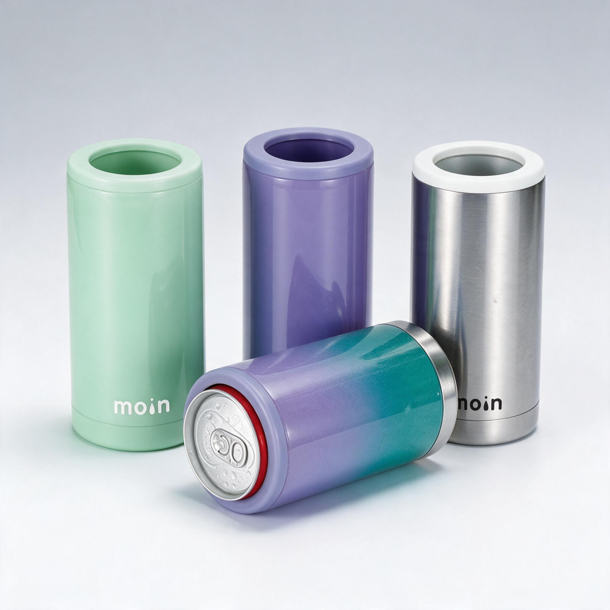 Insulated Can Cooler with Lid