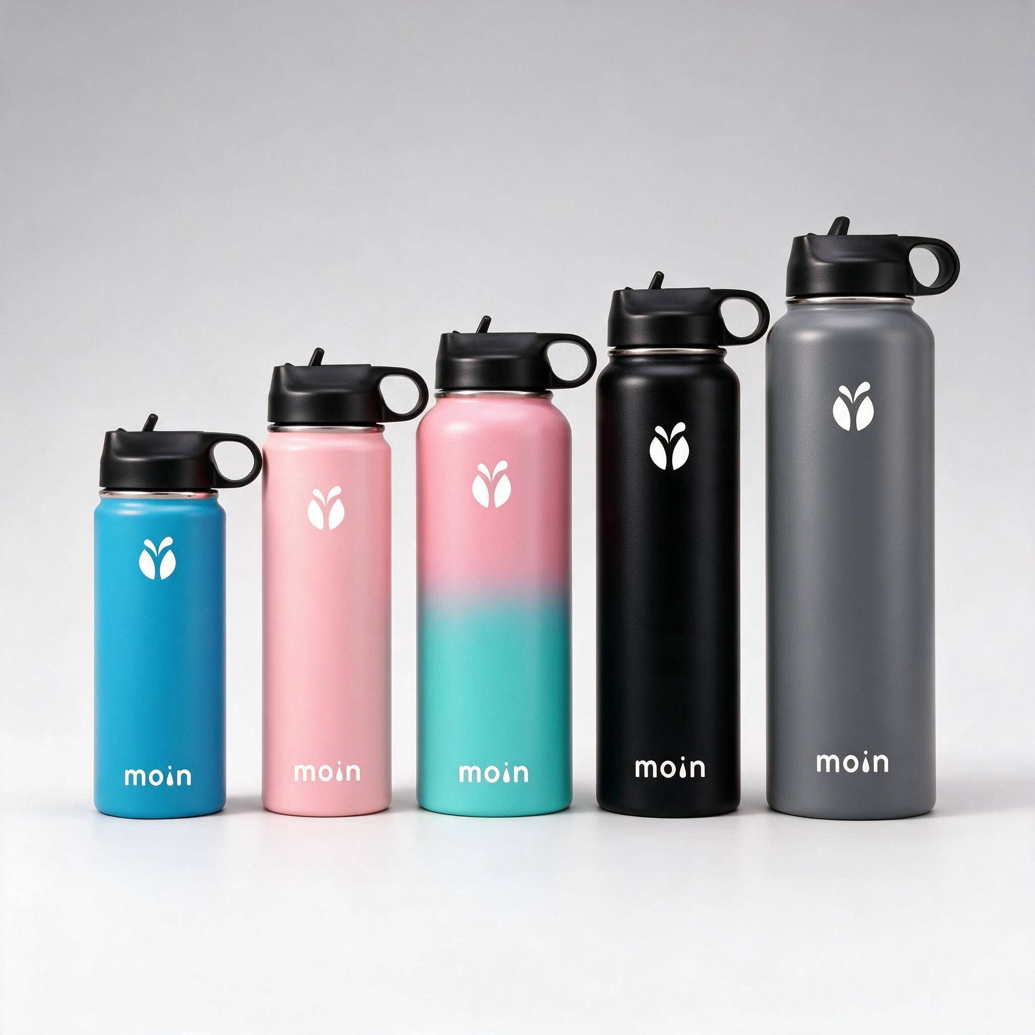 Wide Mouth Water Bottle with Flip Lid 5-Color