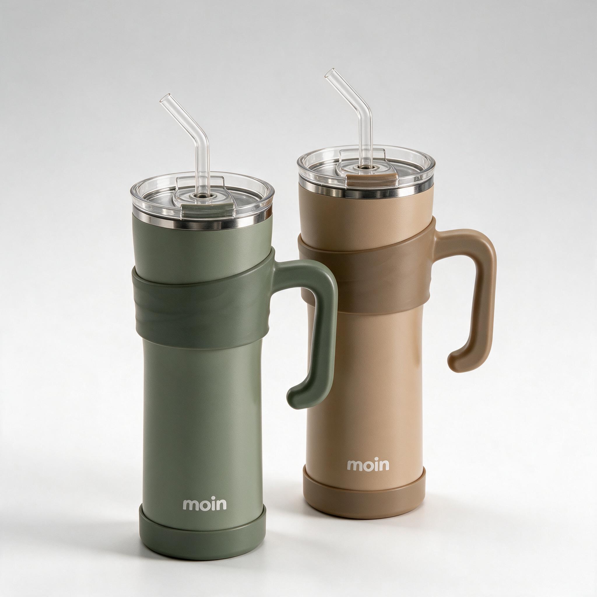 30oz Tumbler with Handle and Straw 2-Color (MY-CT3003)