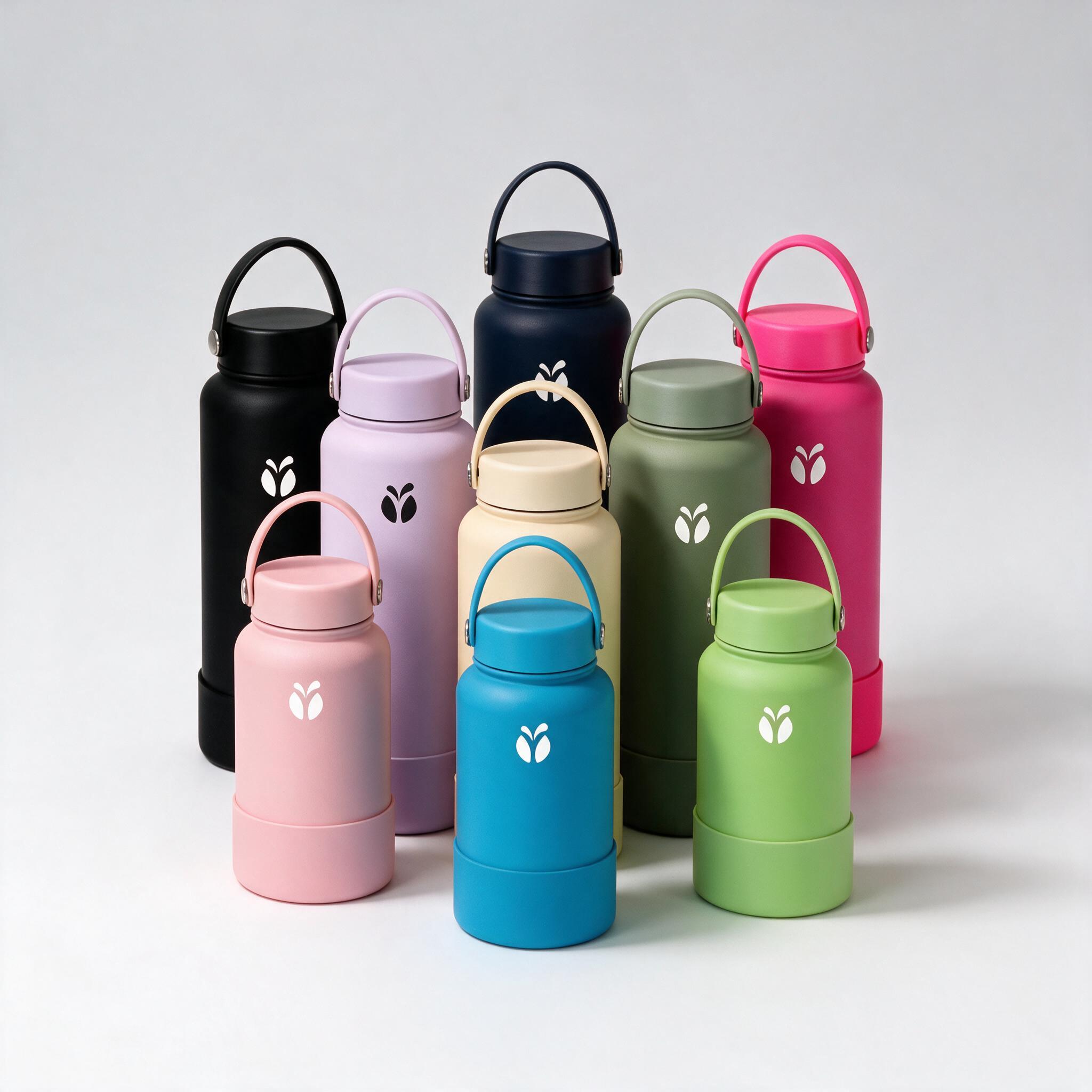 Insulated Water Bottle with Handle 9-Color