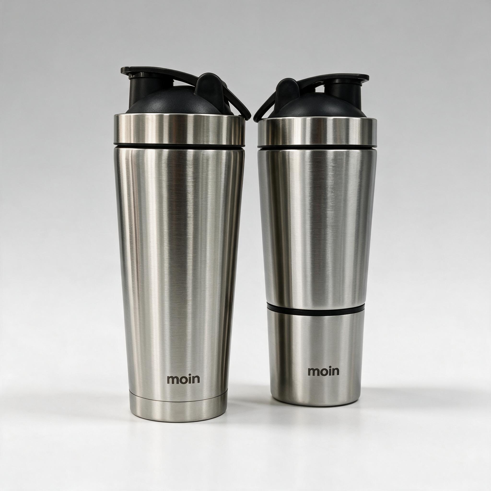Stainless Steel Shaker Bottle 550ml 2-Style (MY-SK5501)