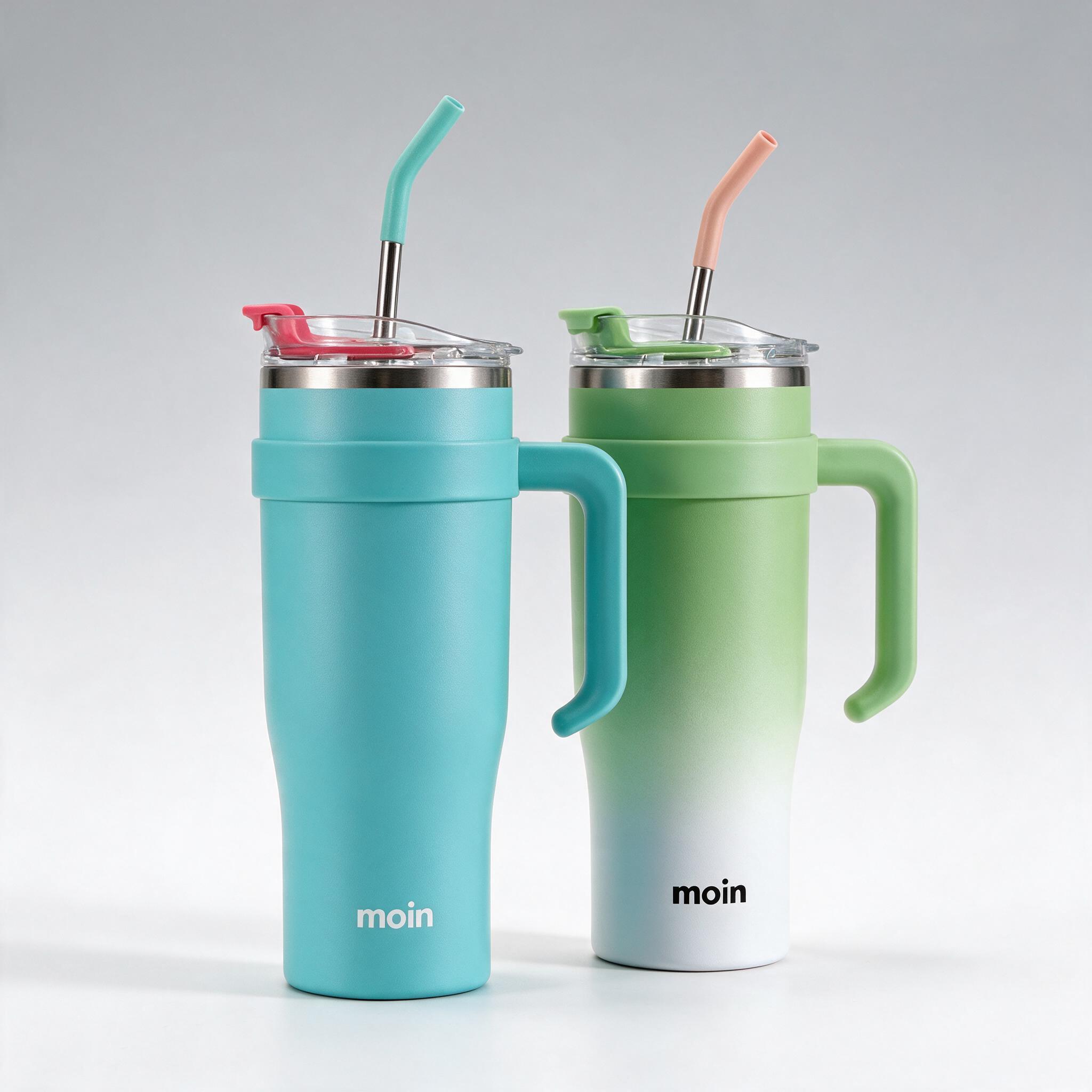 Car Cup Tumbler with Handle 40oz 2-Style